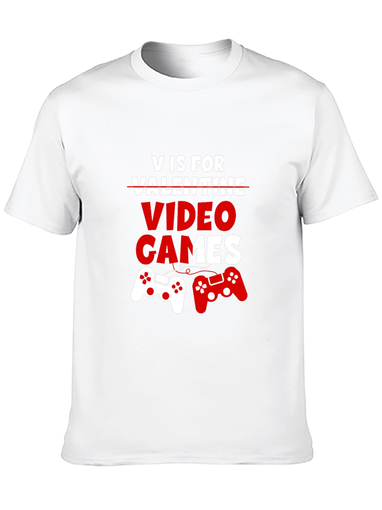 V is for Video Games Black Graphic Tee