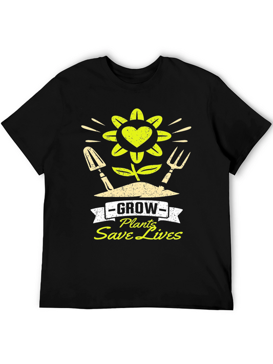 Grow Plants Save Lives Graphic T-Shirt