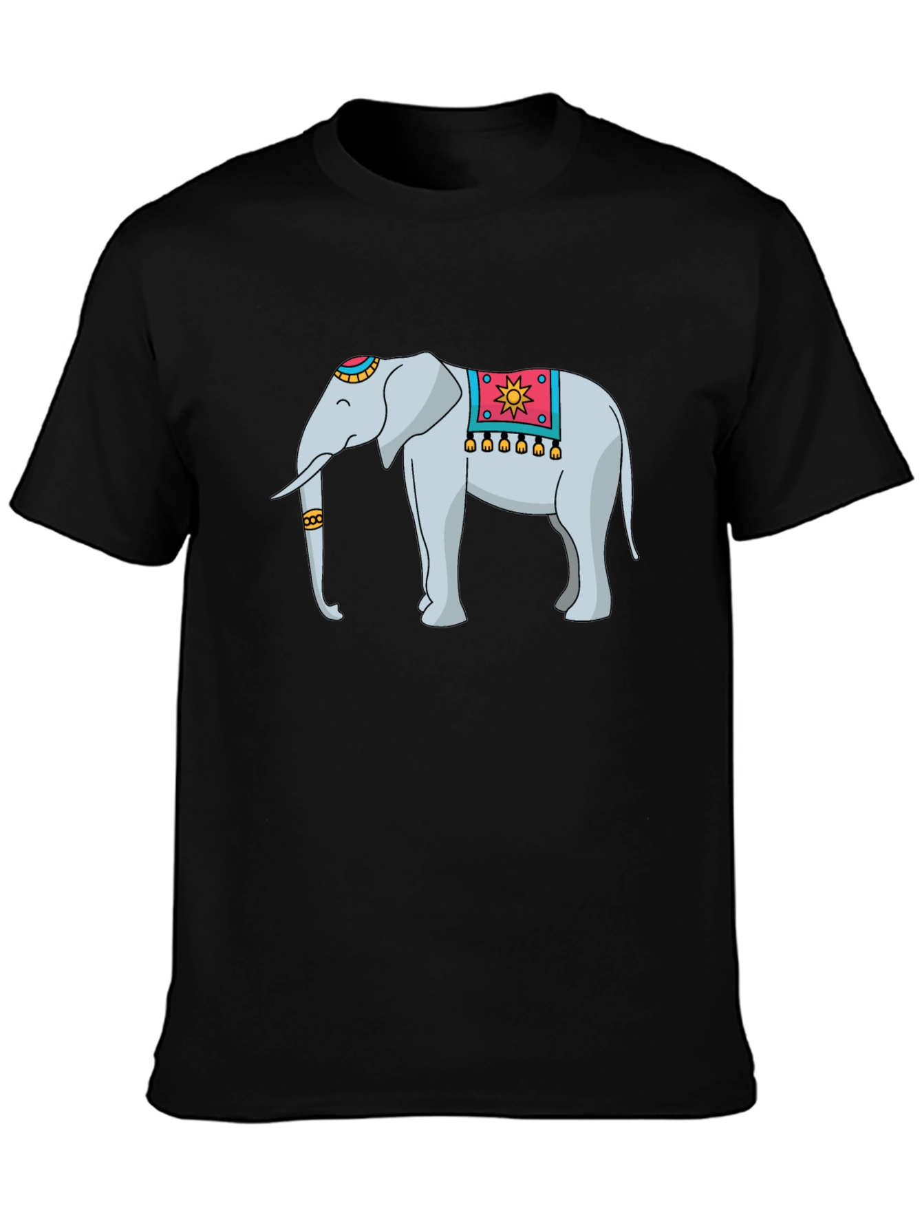 Elephant Graphic Tee - Black Cotton Blend