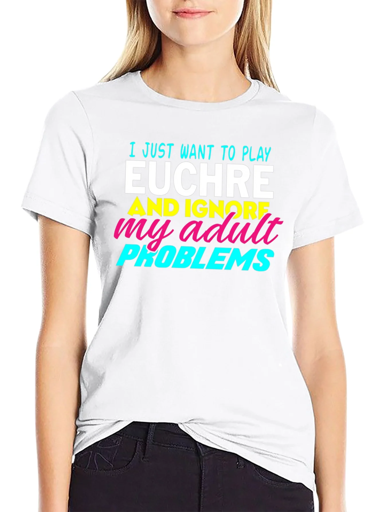 Euchre Player T-Shirt - Adult Problems Humor Tee