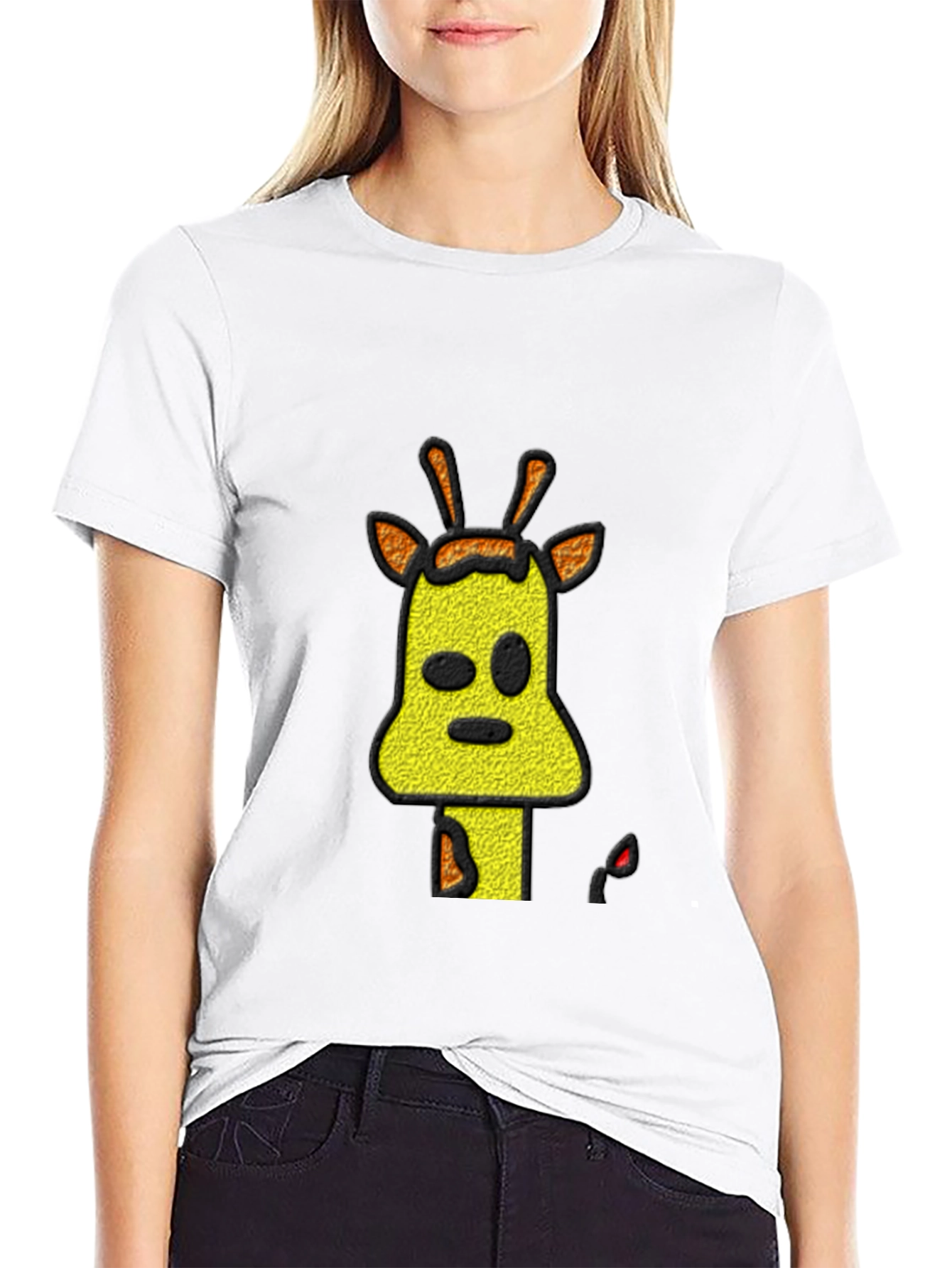 Cartoon Giraffe T-Shirt - Unique Graphic Tee