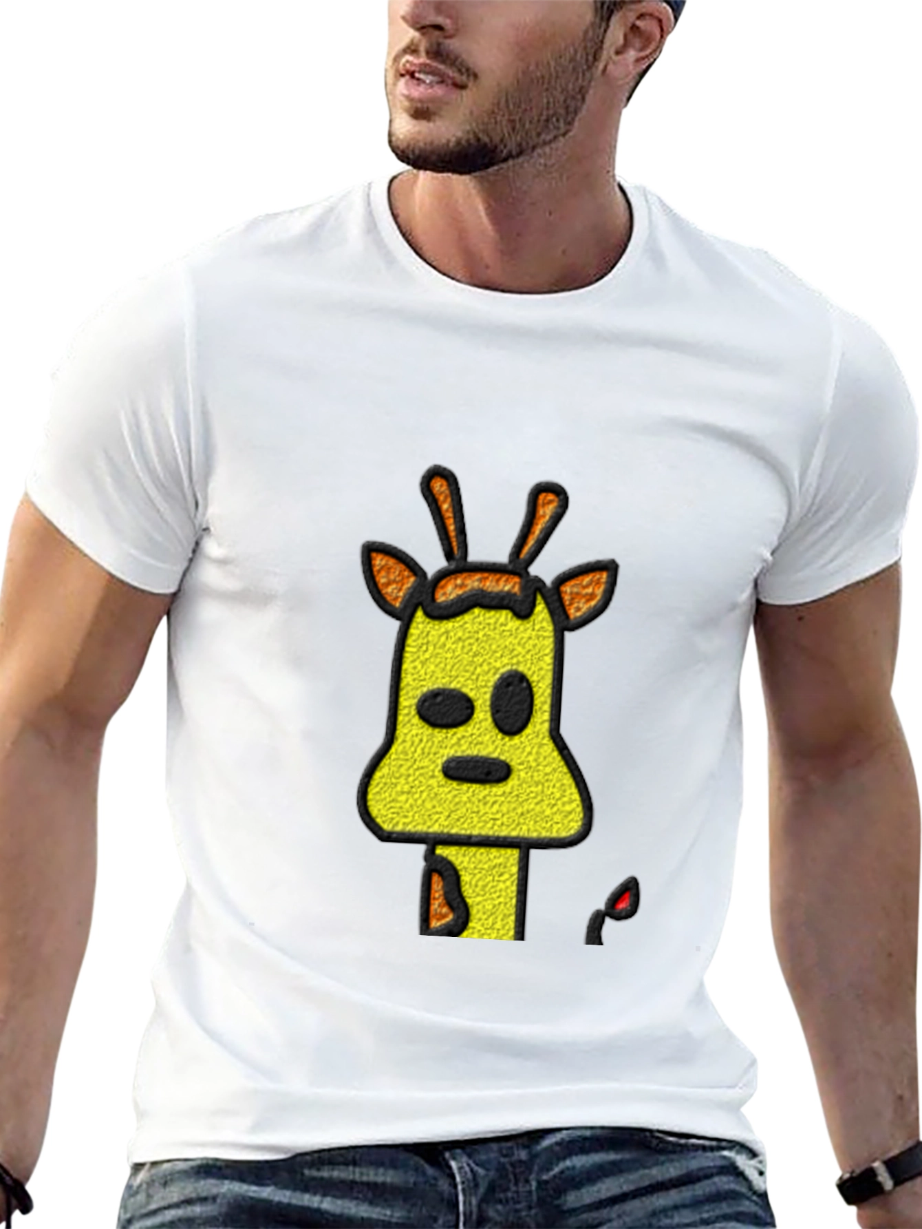 Cartoon Giraffe T-Shirt - Unique Graphic Tee