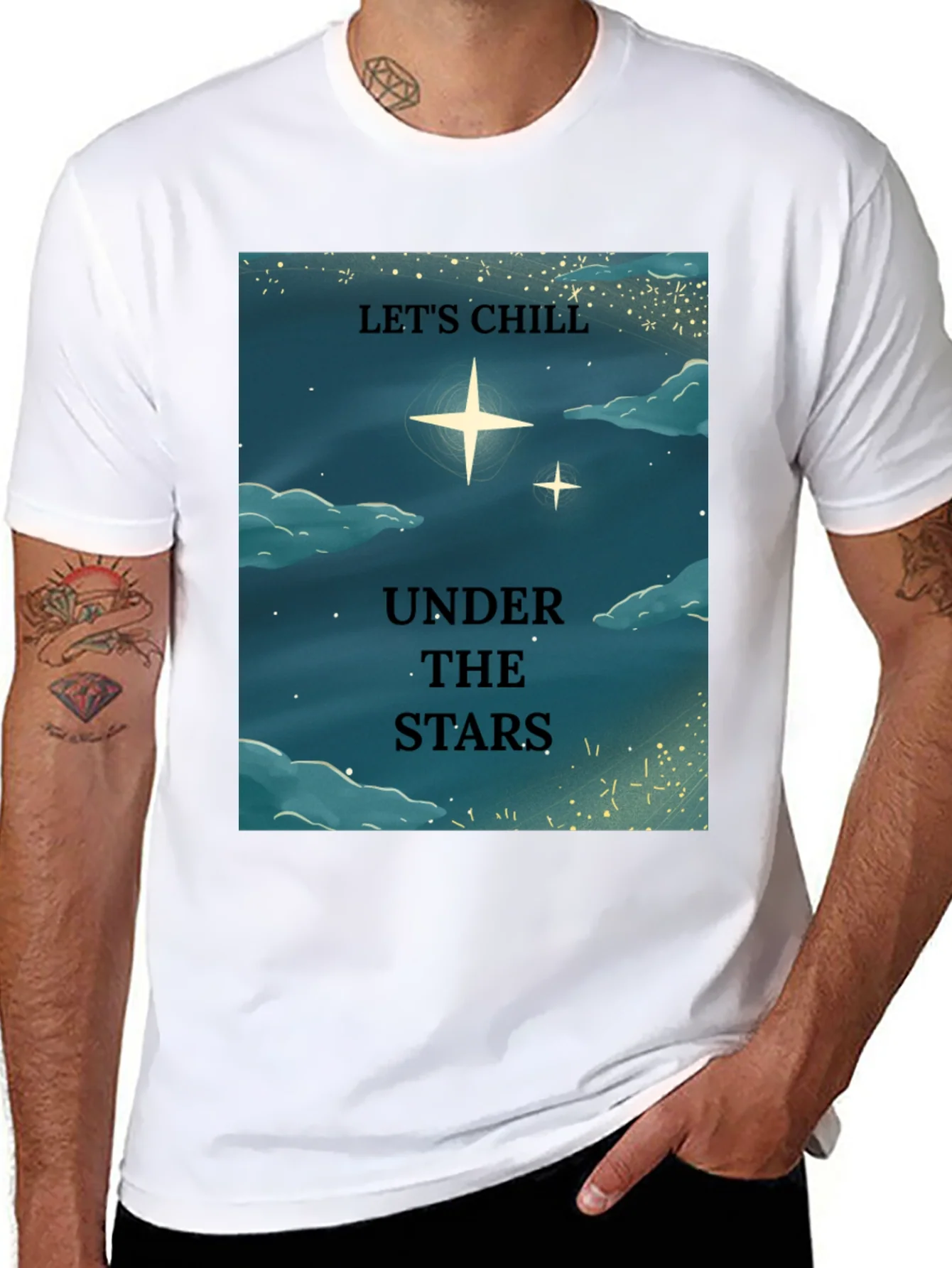 Lets Chill Under The Stars Graphic T-Shirt