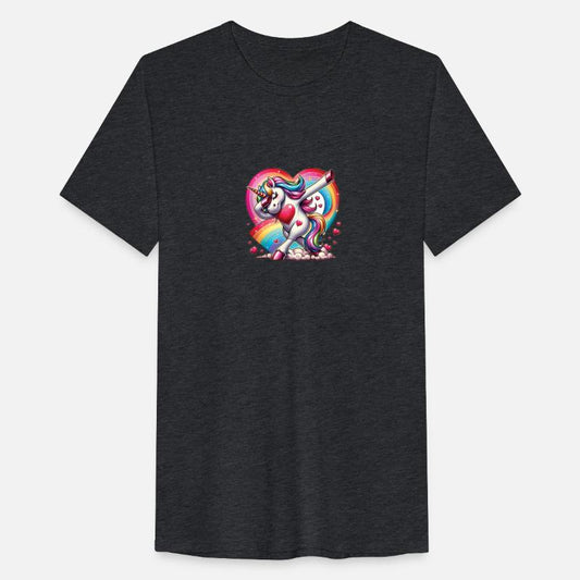 Valentine's Dabbing Unicorn - Magical Rainbow Love