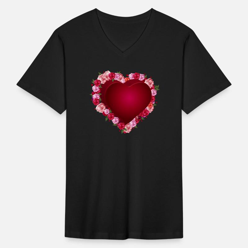 Valentine's heart of red roses for lovers