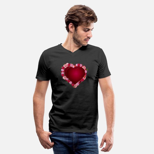 Valentine's heart of red roses for lovers