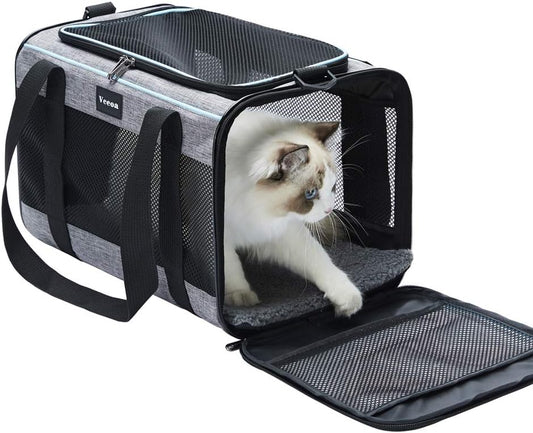 Vceoa 19x12x12 Inches Cat, Dog Carrier for Pets Up - Premium Quality