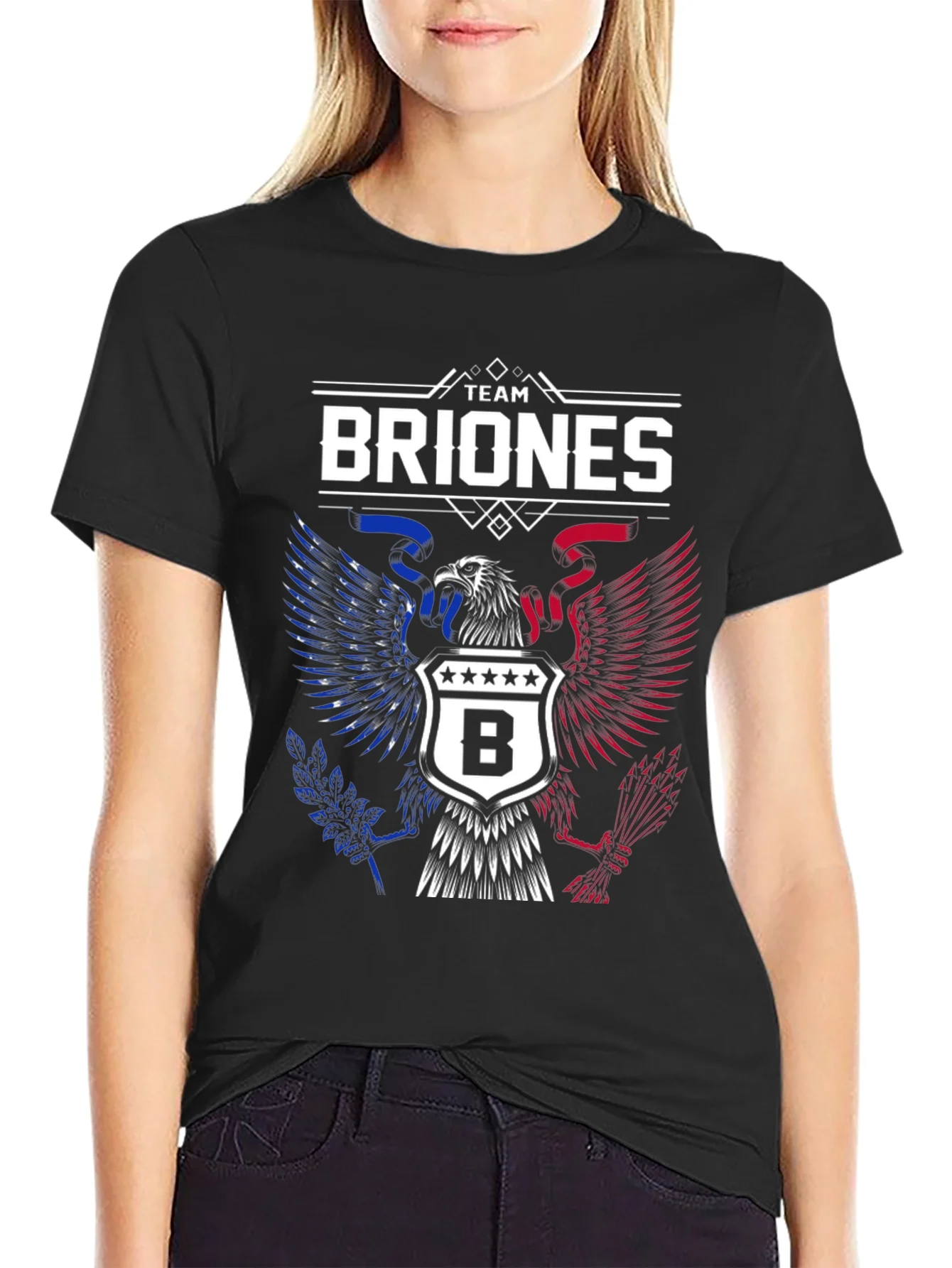 Team Briones Patriotic Eagle Crest T-Shirt