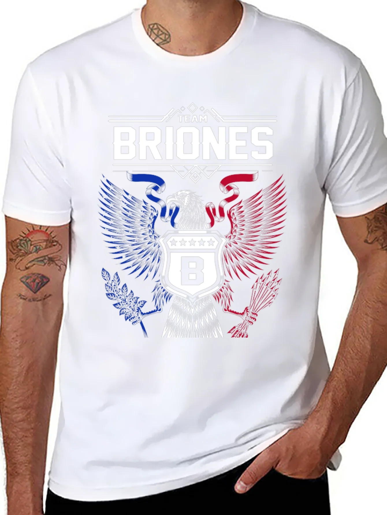 Team Briones Patriotic Eagle Crest T-Shirt