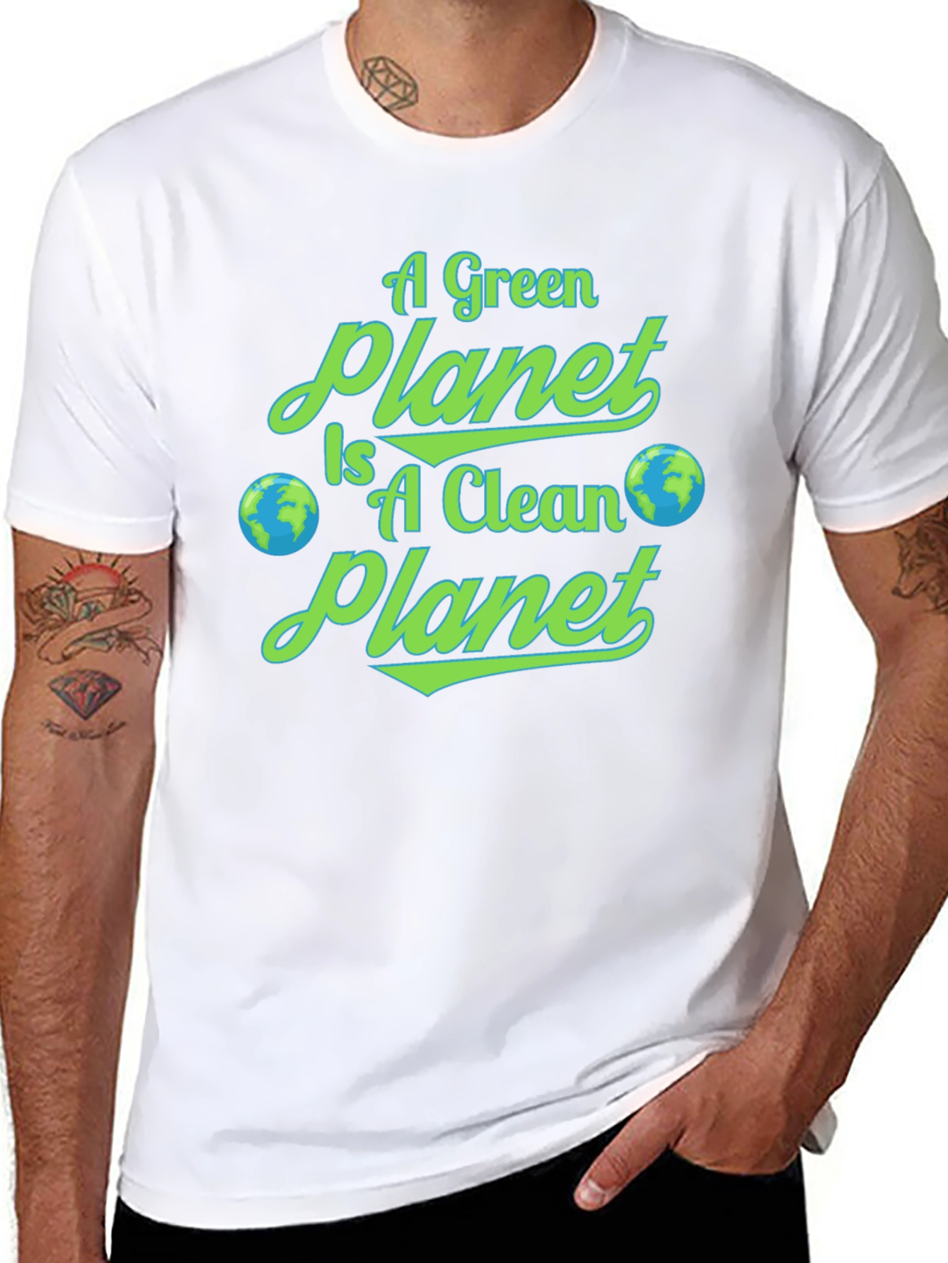Eco-Friendly Graphic Tee - A Green Planet