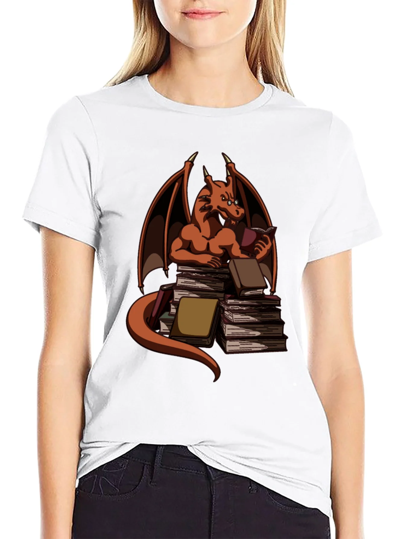 Book Dragon T-Shirt - Literary Wyrm Apparel