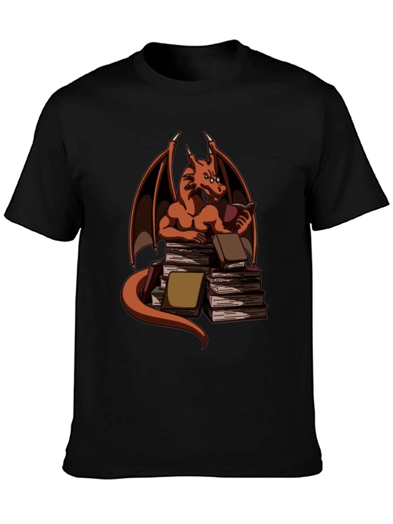 Book Dragon T-Shirt - Literary Wyrm Apparel