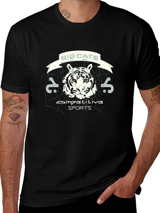 Big Cats Competitive Sports Black T-Shirt