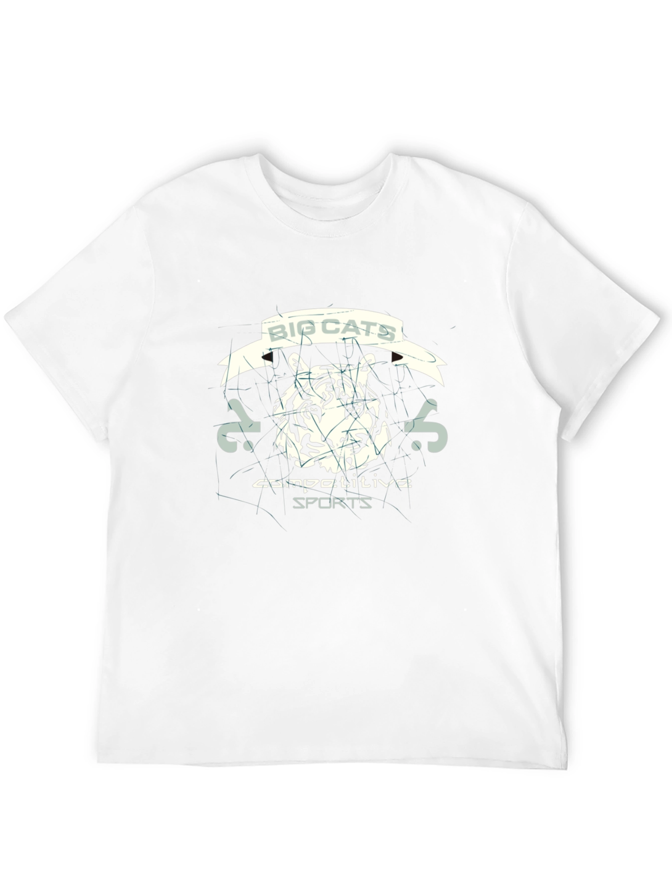 Big Cats Competitive Sports Black T-Shirt