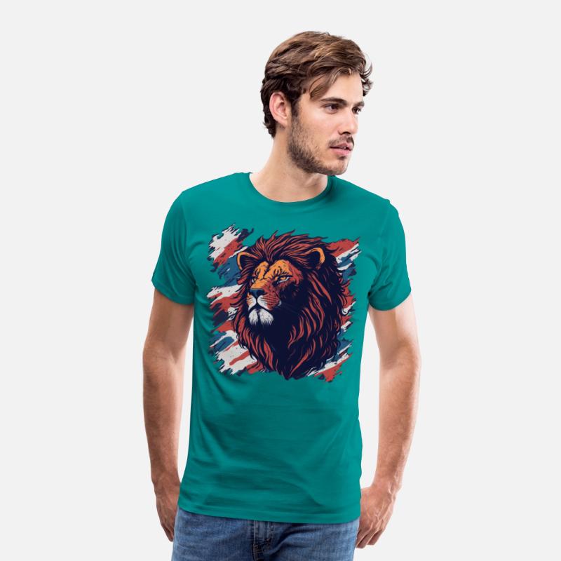 Vintage Retro British Flag with a Lion