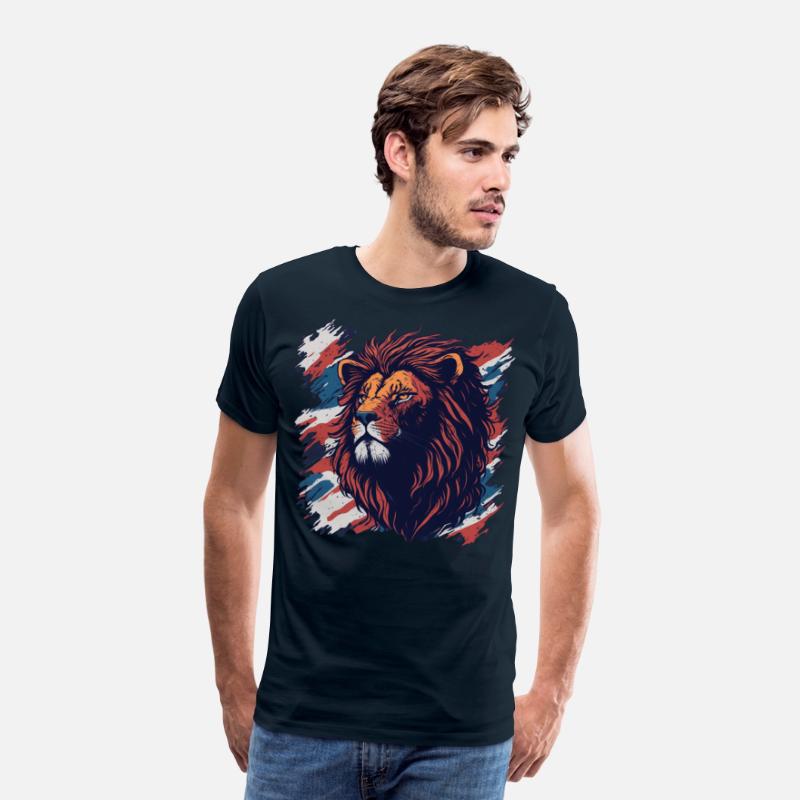 Vintage Retro British Flag with a Lion