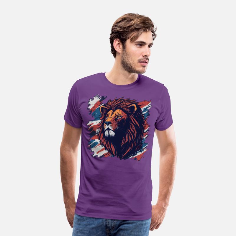 Vintage Retro British Flag with a Lion