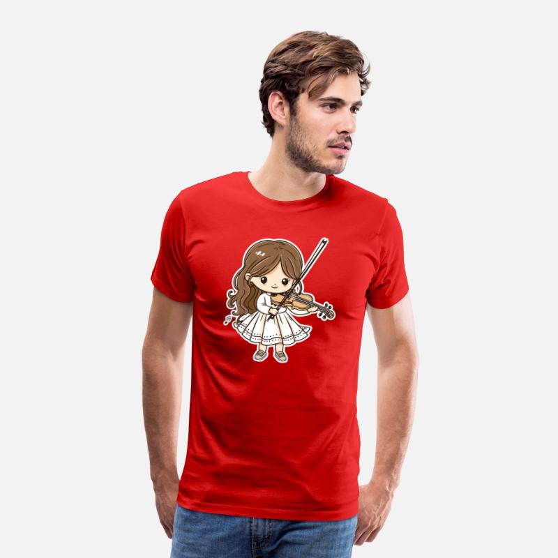 Violin Girl Cartoon Style