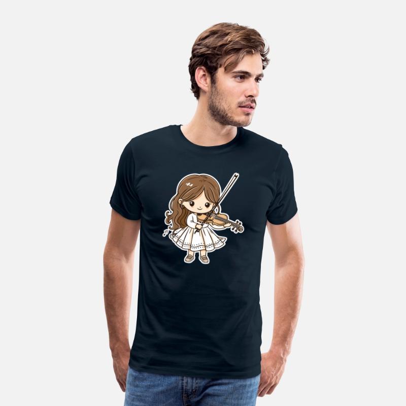 Violin Girl Cartoon Style
