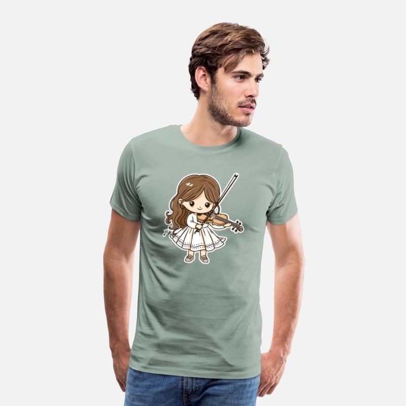 Violin Girl Cartoon Style