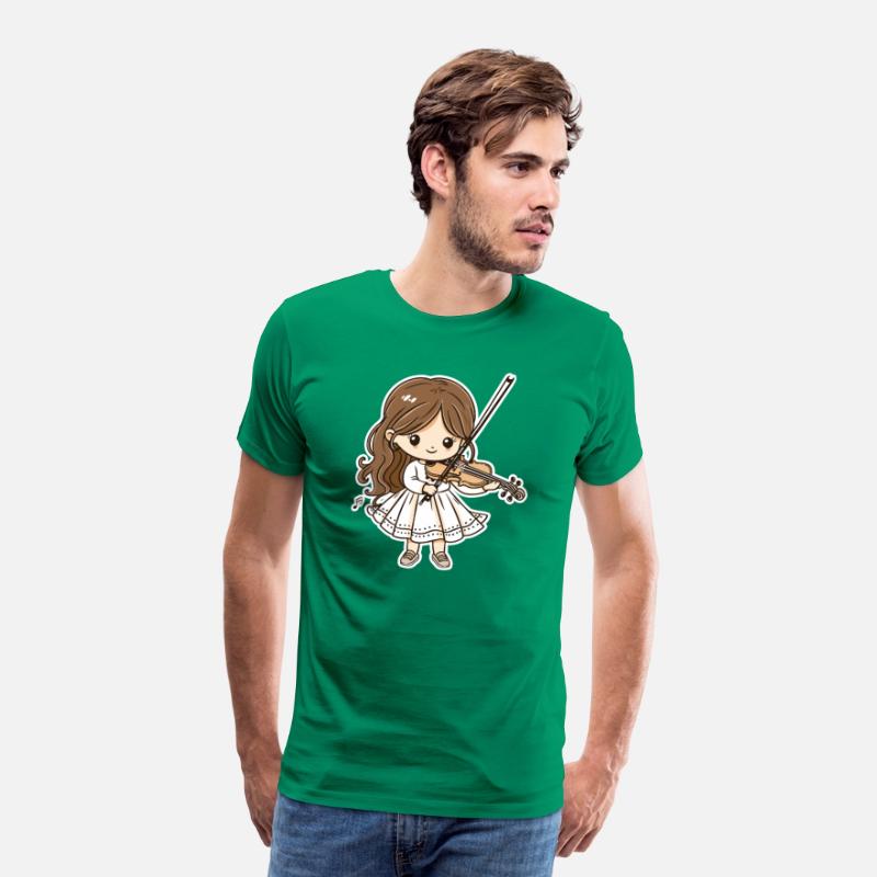 Violin Girl Cartoon Style