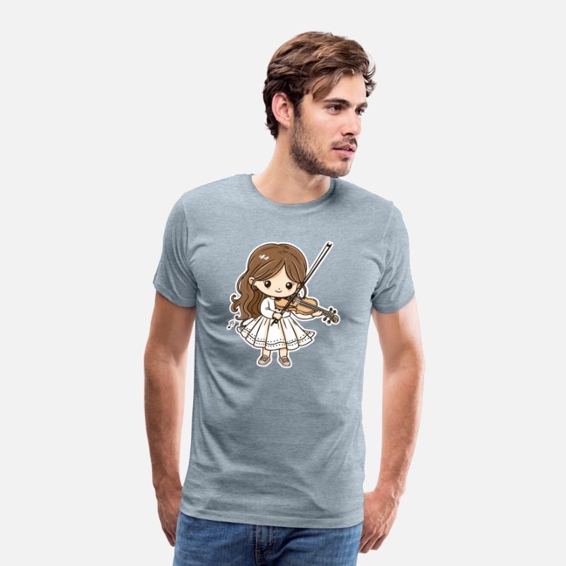 Violin Girl Cartoon Style