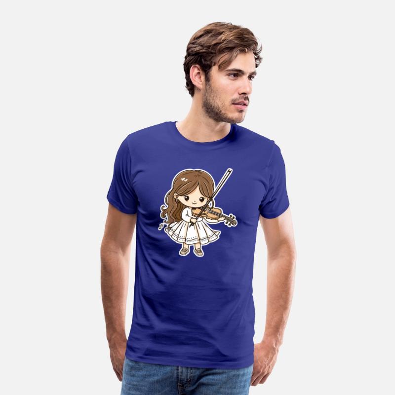 Violin Girl Cartoon Style