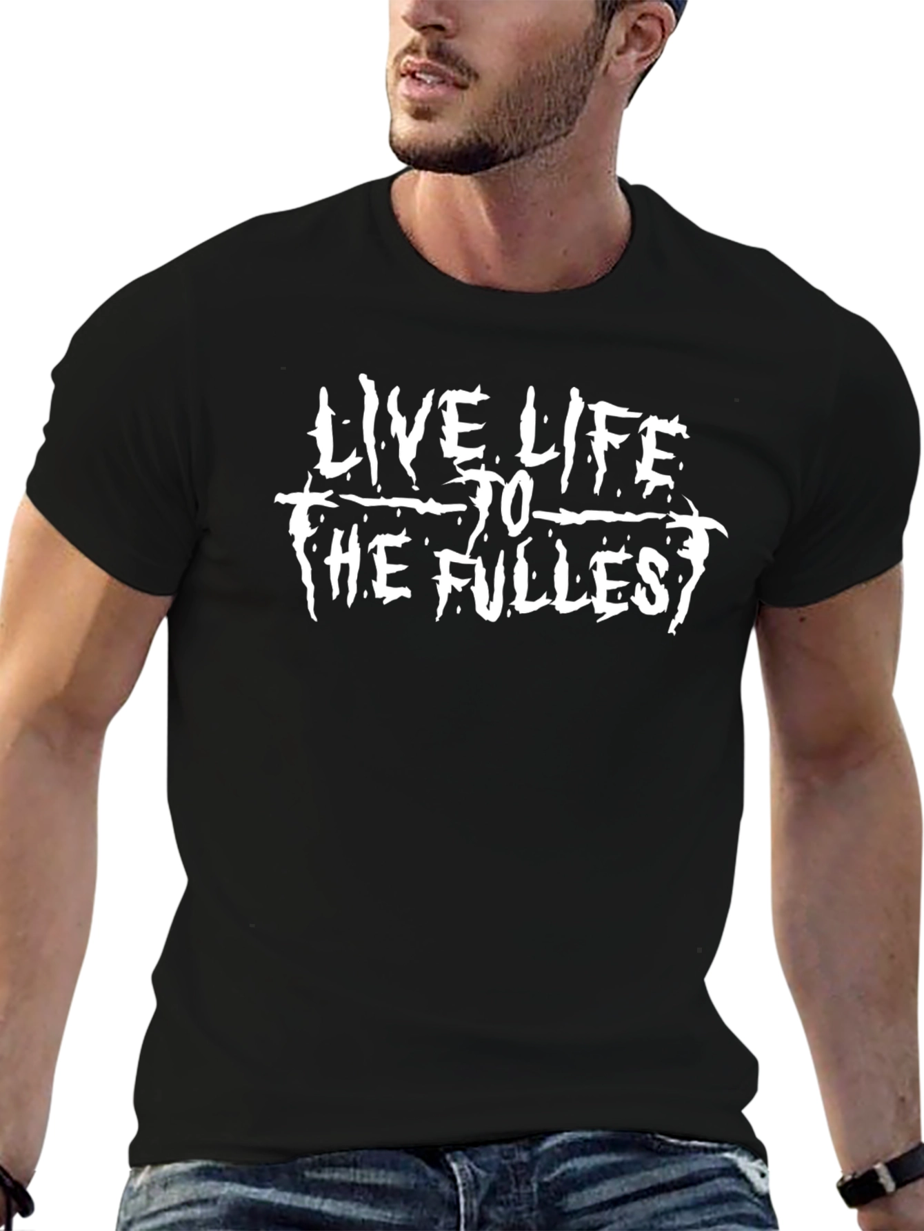 Live Life To The Fullest Black Graphic Tee