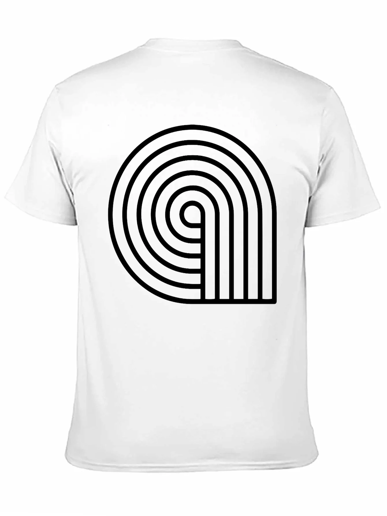 Retro Black Graphic Tee - Stylish Geometric Design