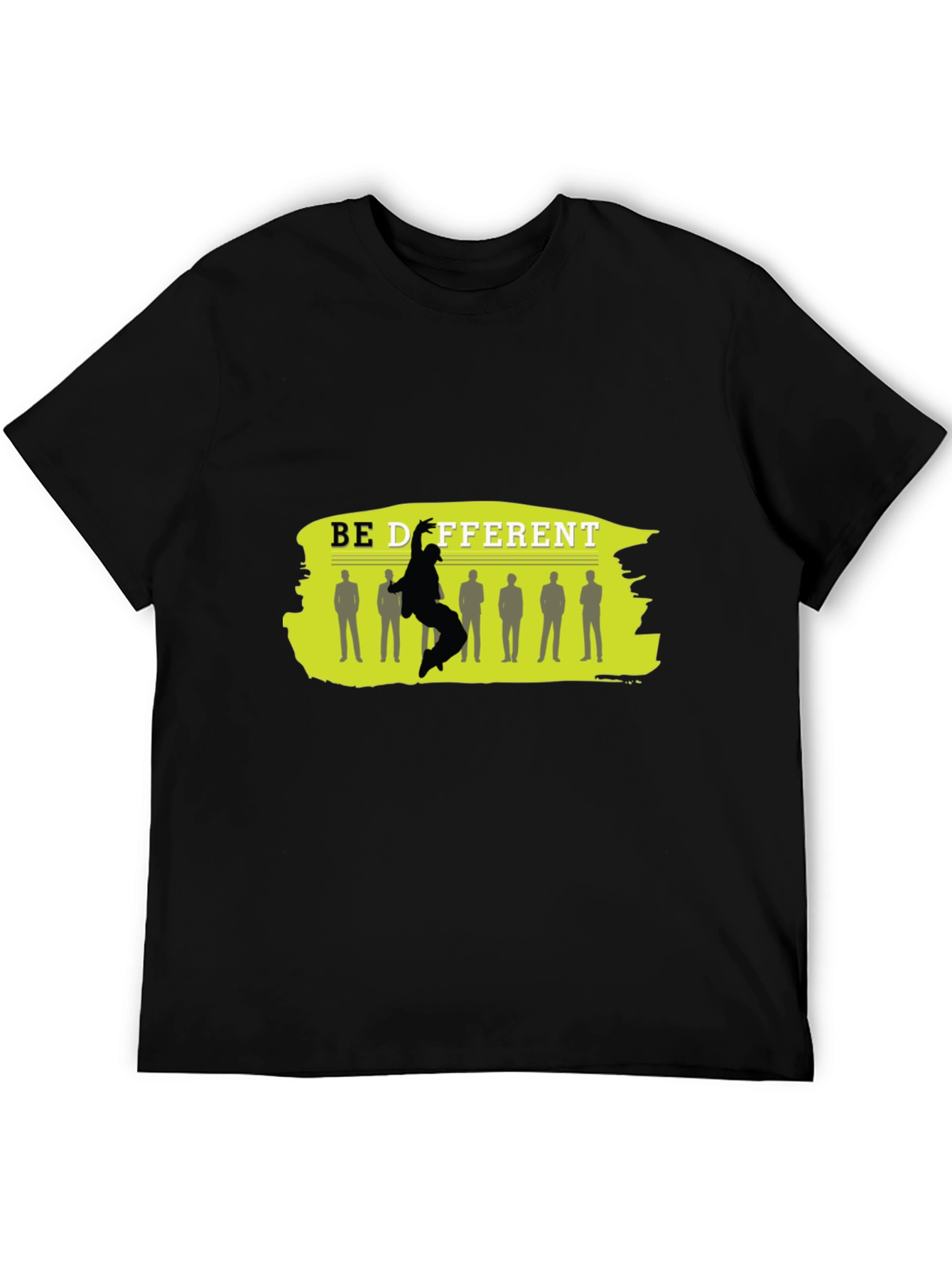 Be Different Black Graphic T-Shirt