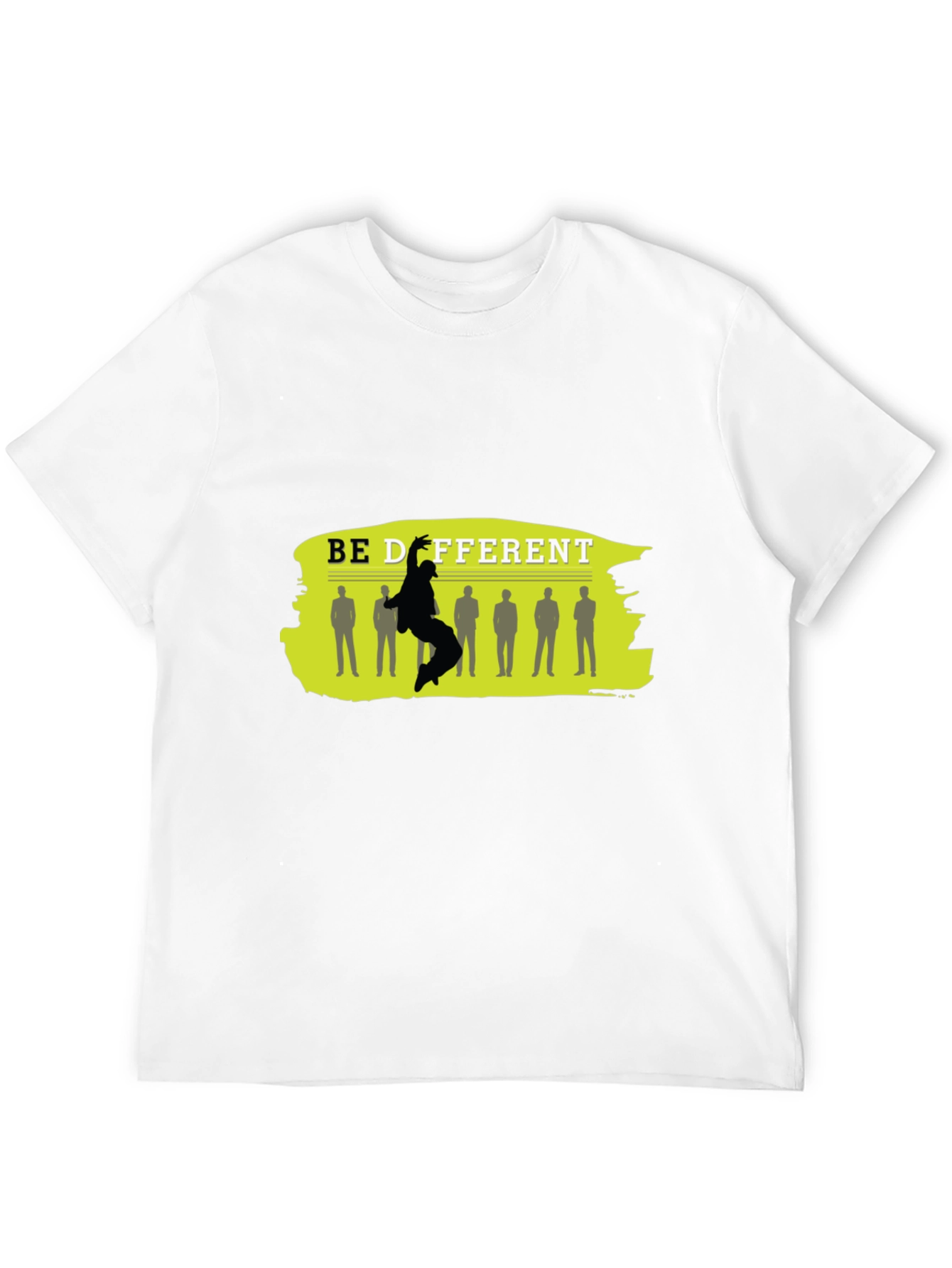 Be Different Black Graphic T-Shirt