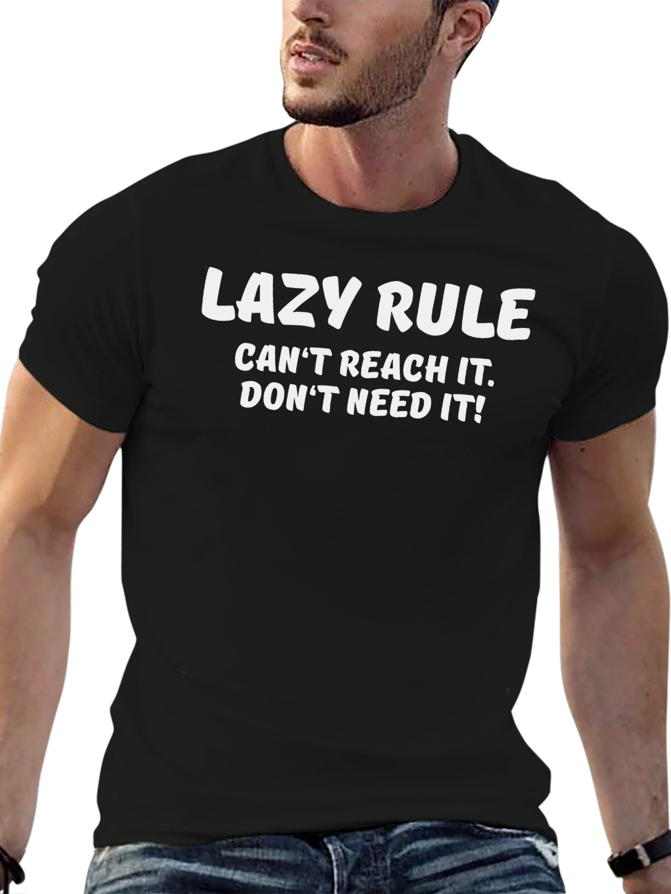 Lazy Rule Graphic Tee - Funny Slogan Shirt