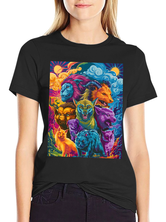 Psychedelic Animal Kingdom Graphic Tee