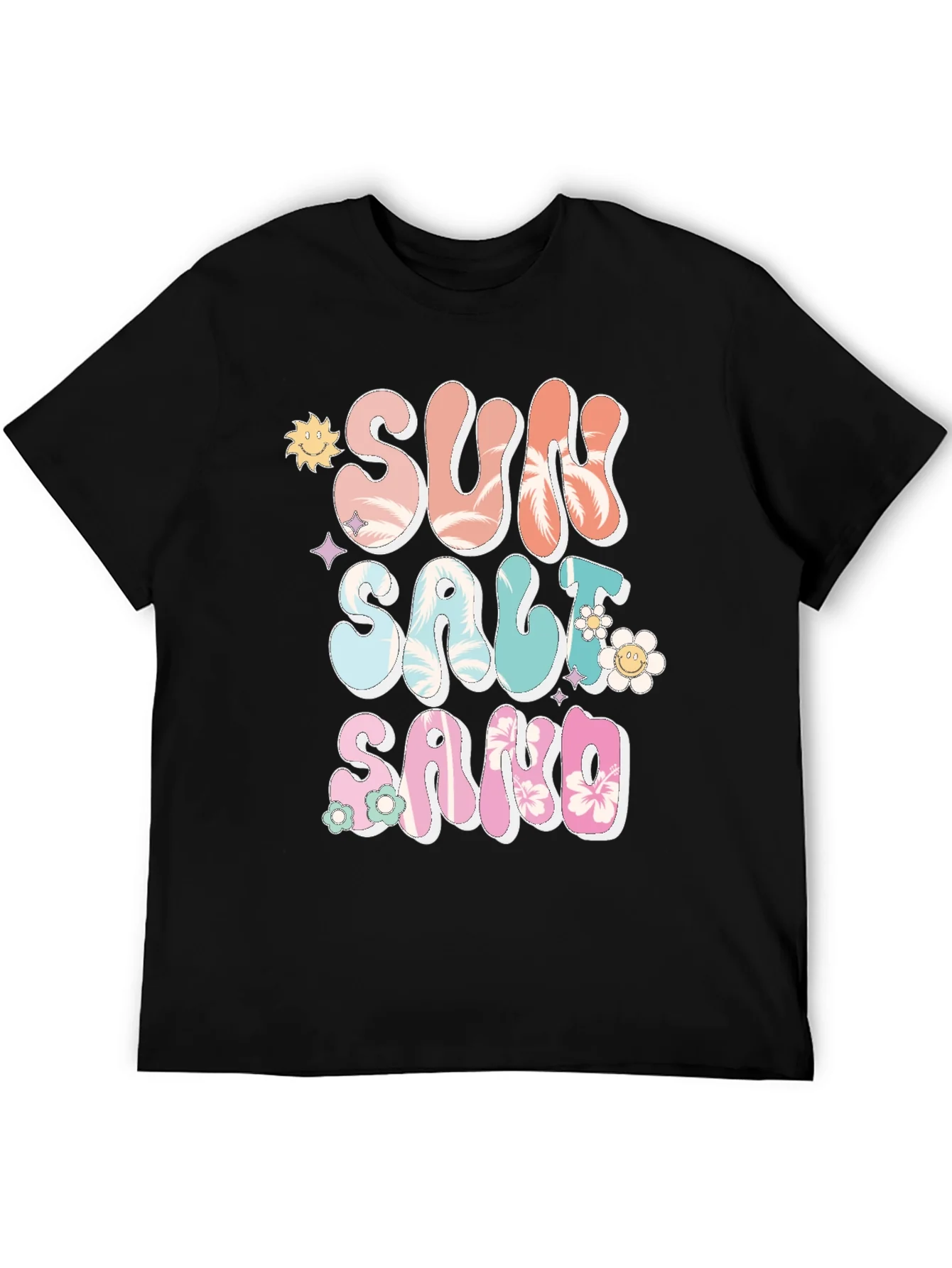 Sun Salt Sand Graphic Tee - Relaxed Vacation Style