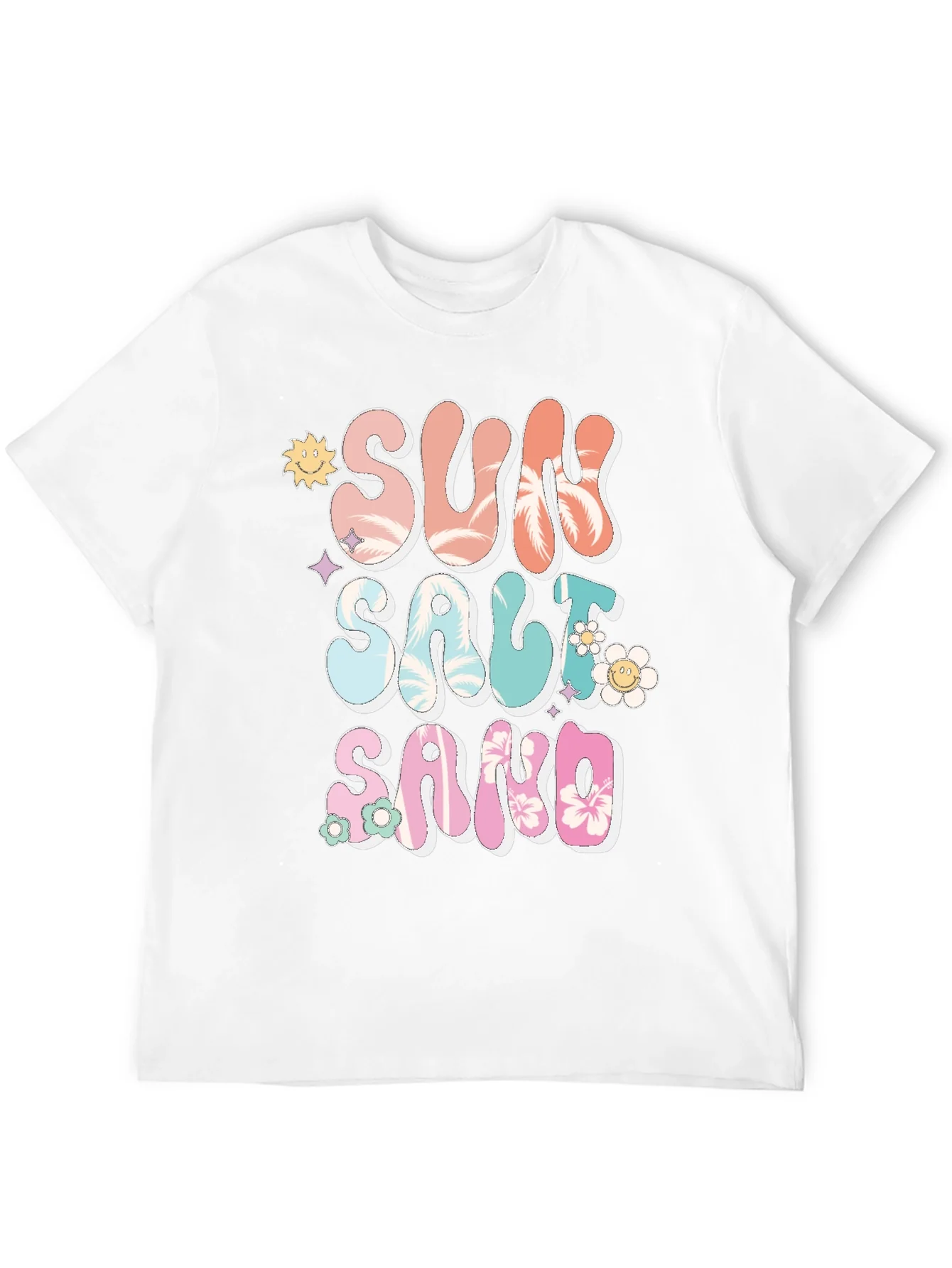 Sun Salt Sand Graphic Tee - Relaxed Vacation Style