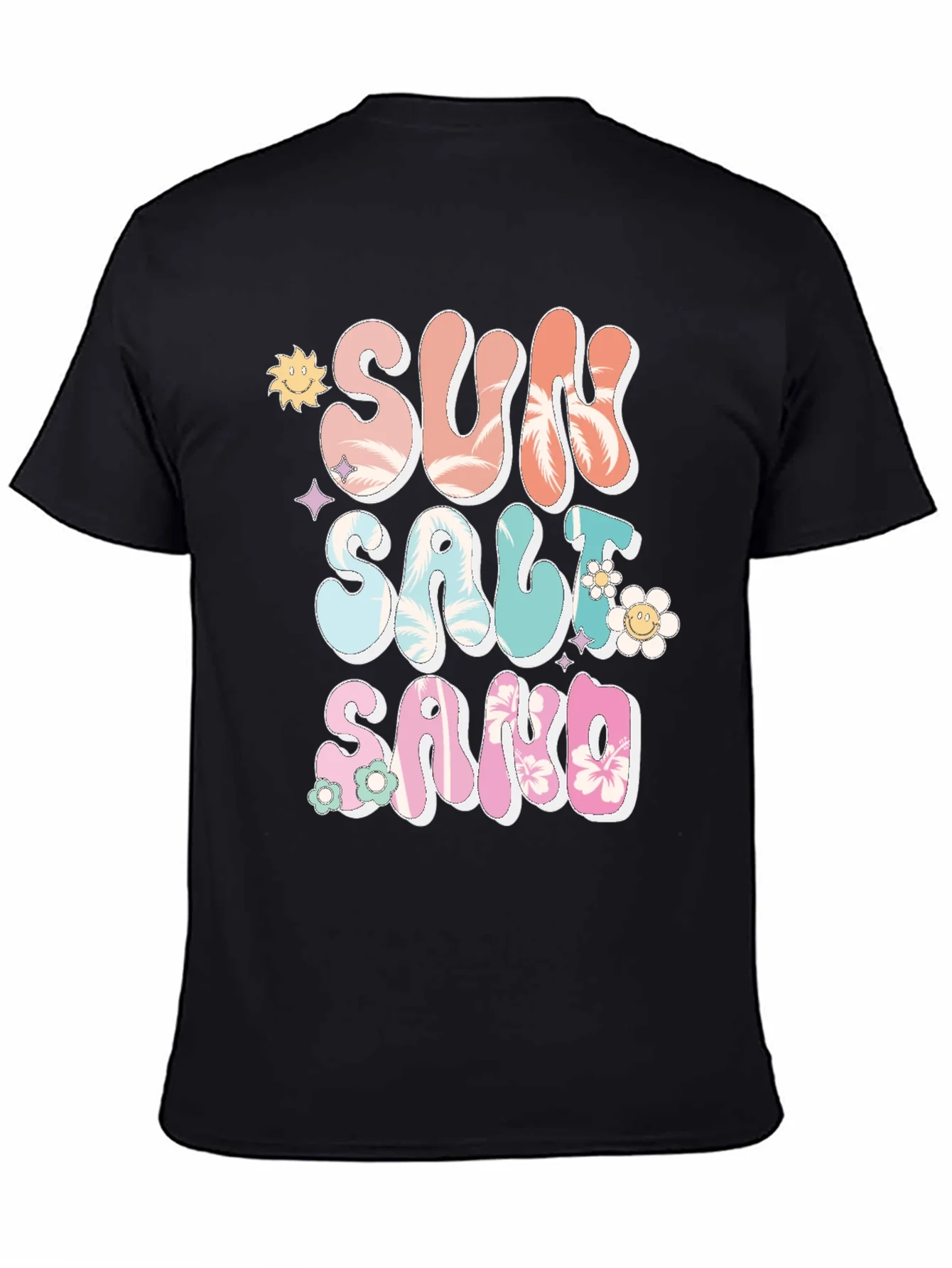 Sun Salt Sand Graphic Tee - Relaxed Vacation Style