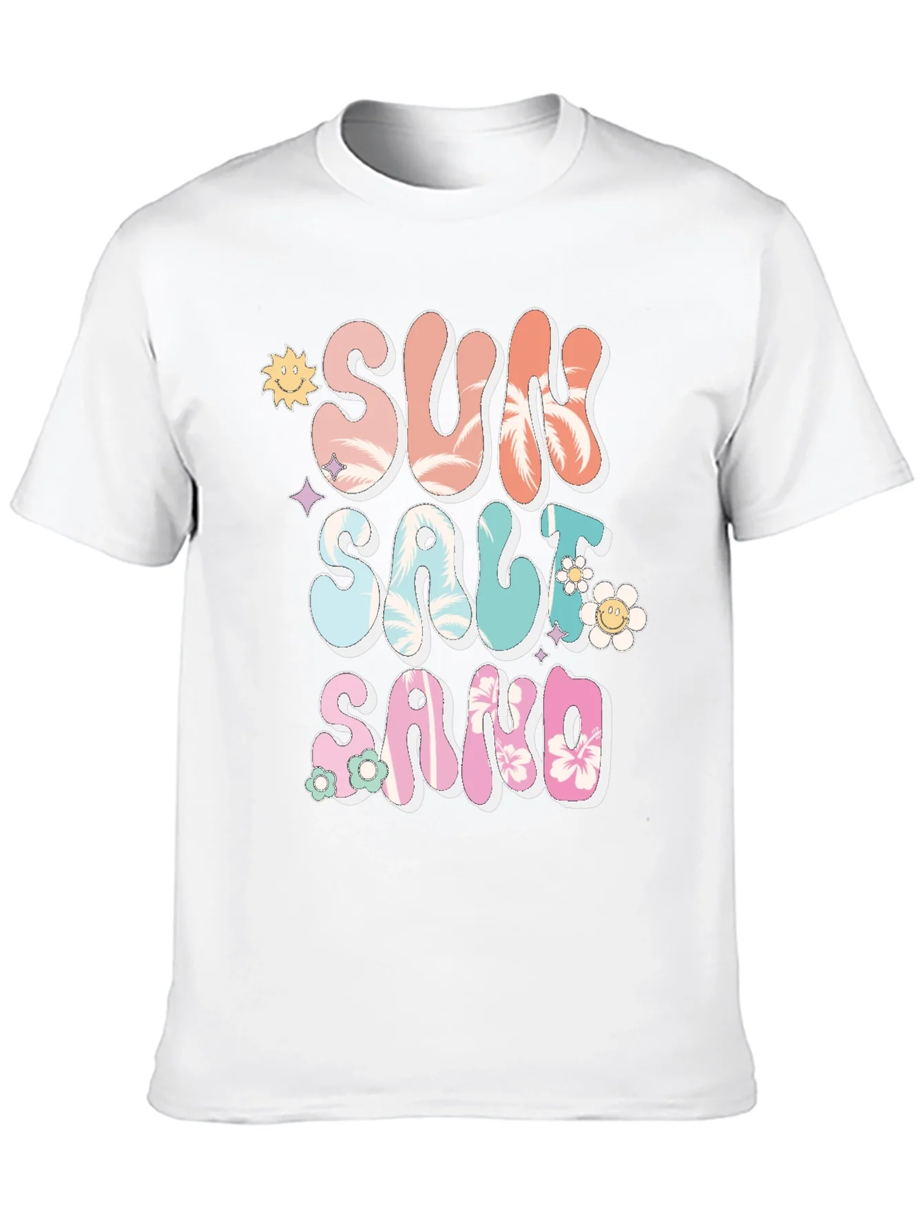 Sun Salt Sand Graphic Tee - Relaxed Vacation Style