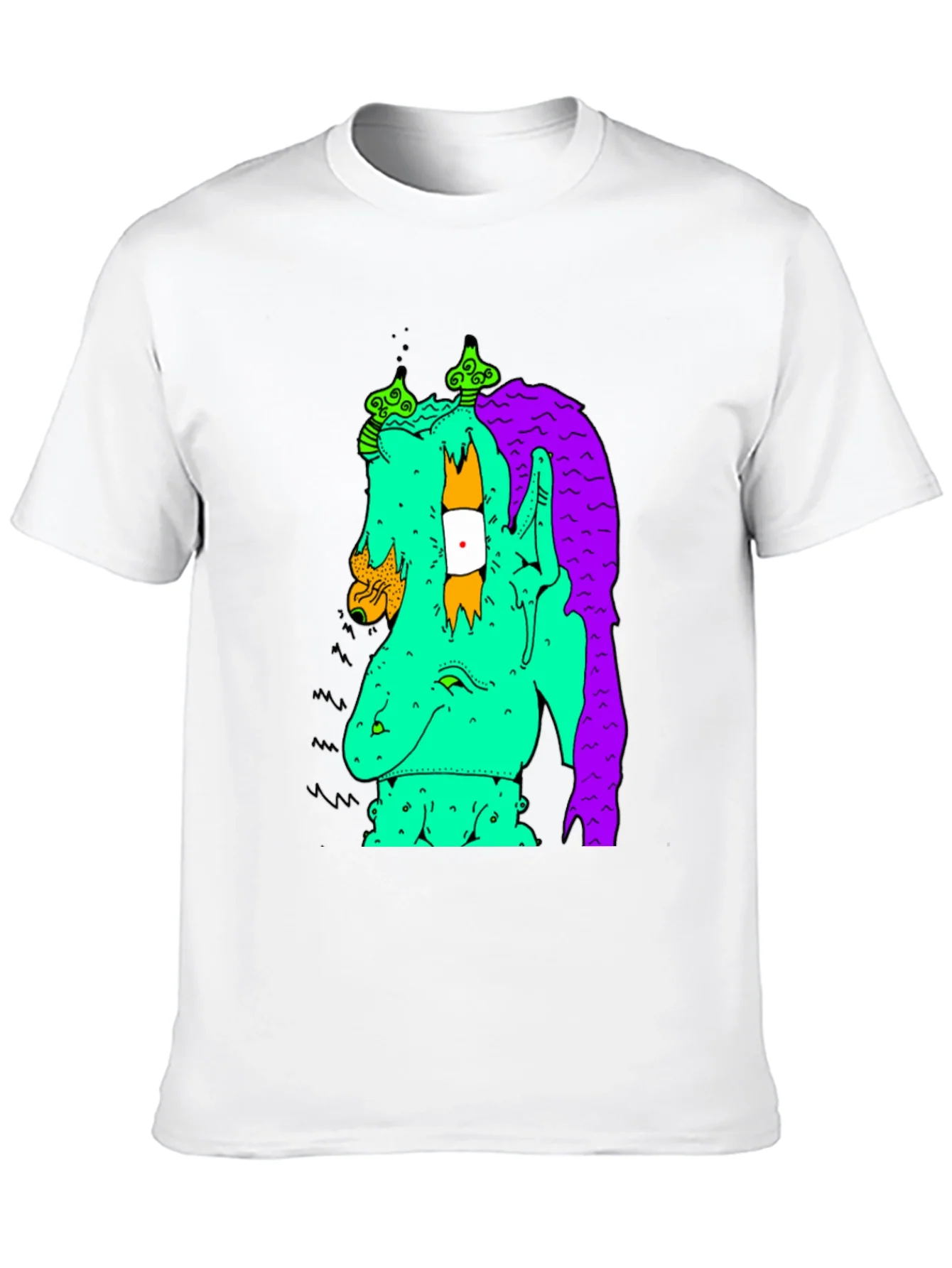 Graphic Print Tee - Funky Monster Design