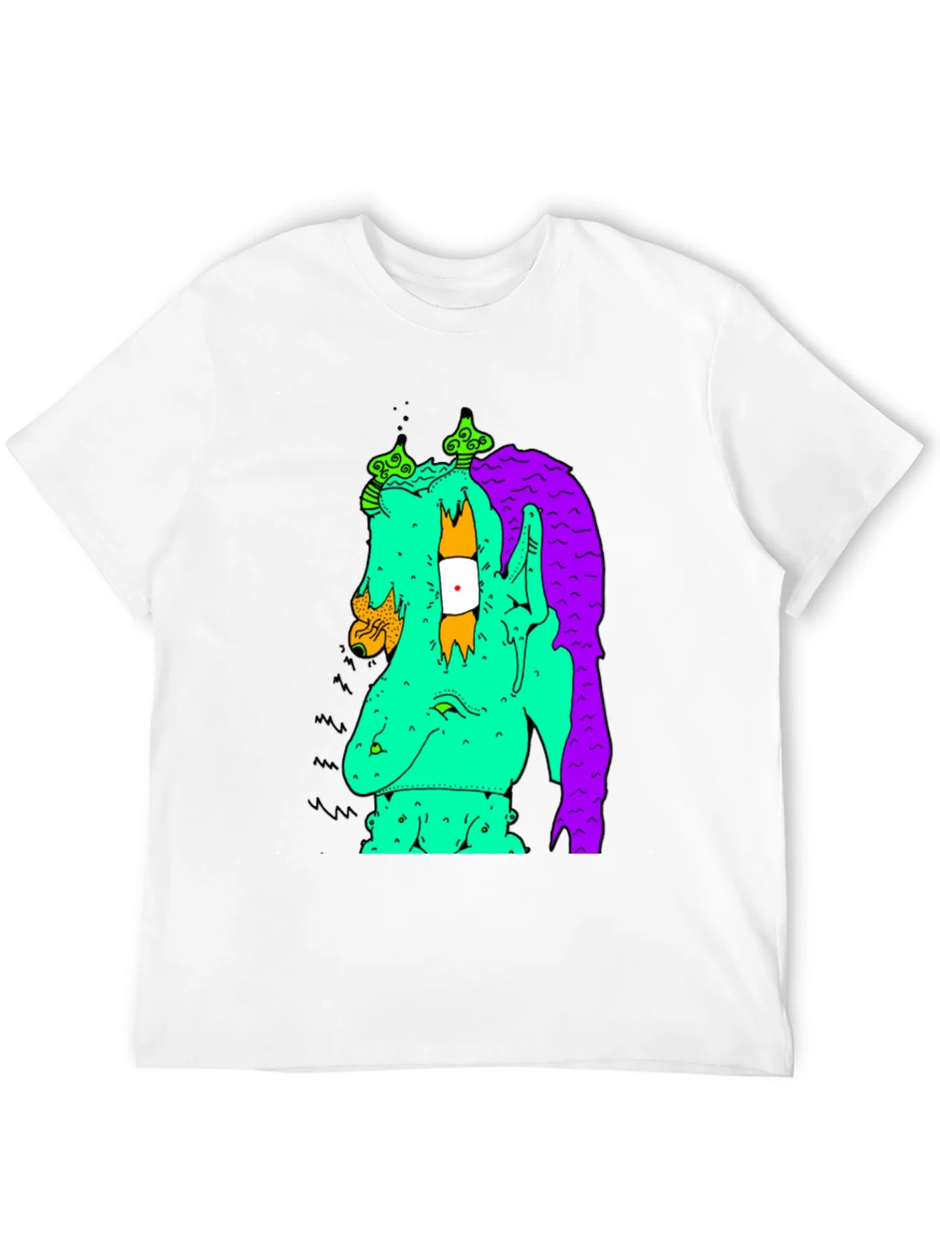 Graphic Print Tee - Funky Monster Design