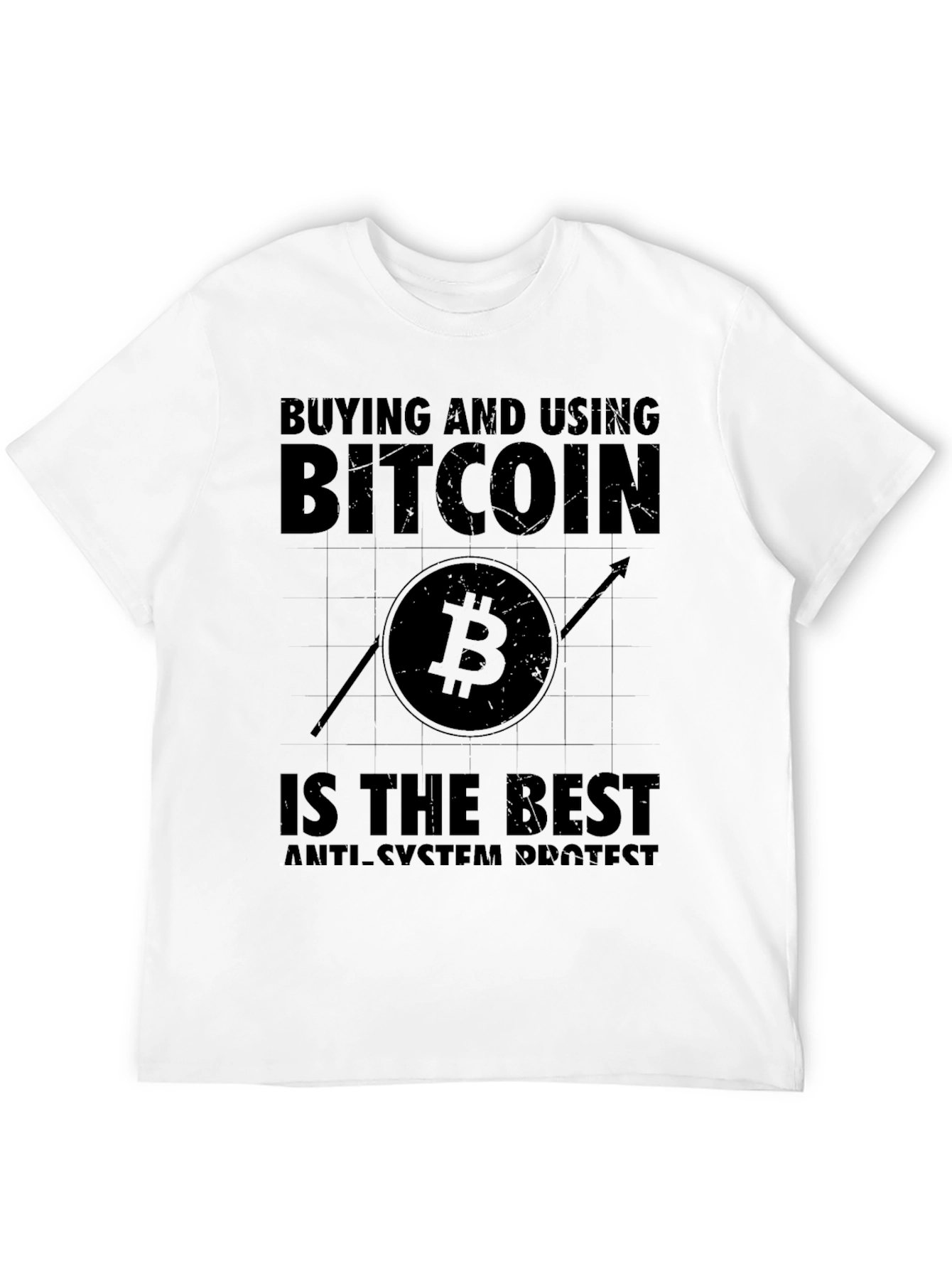 Bitcoin Anti-System Protest Graphic T-Shirt