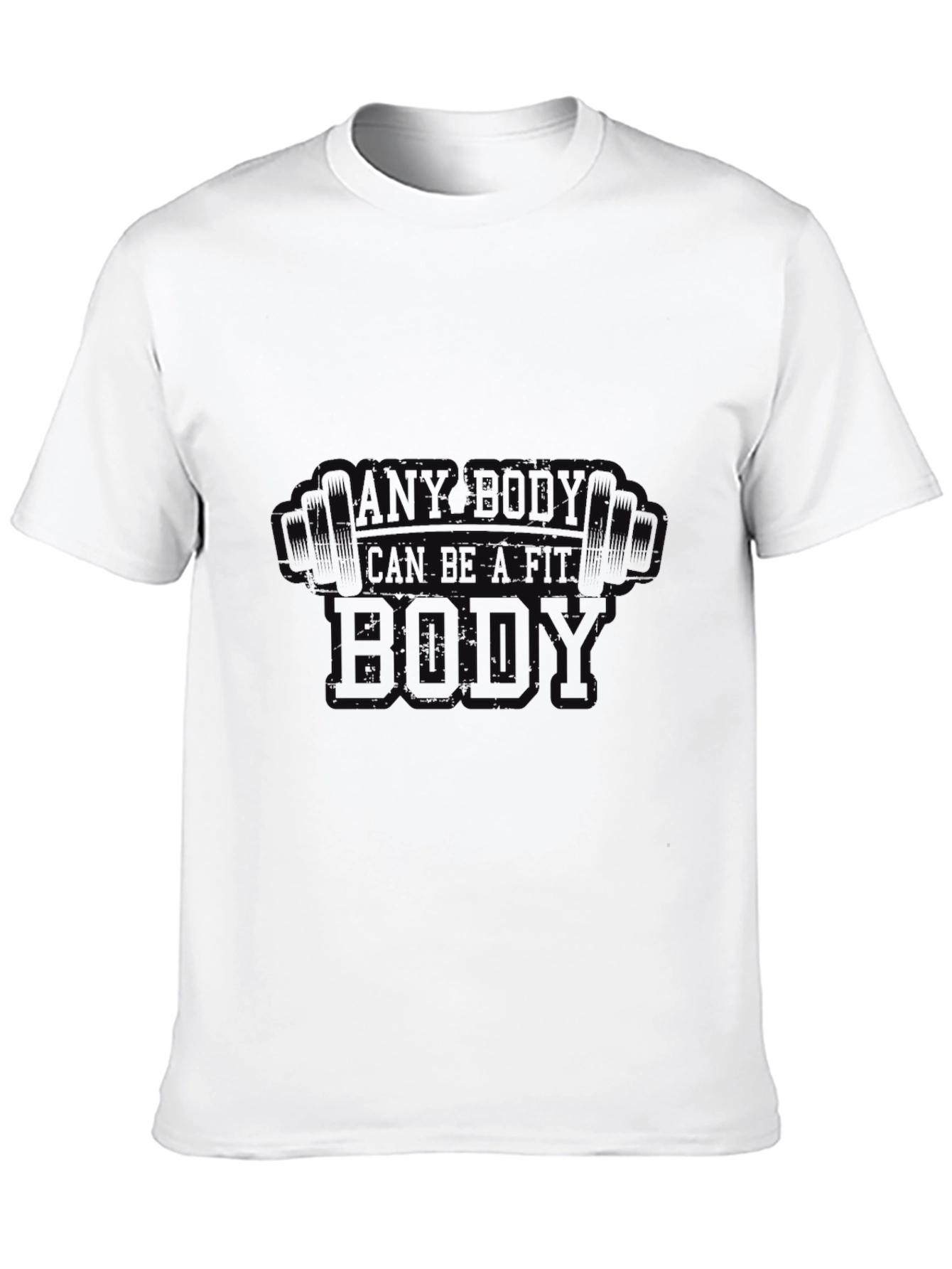 Any Body Can Be A Fit Body Black T-Shirt