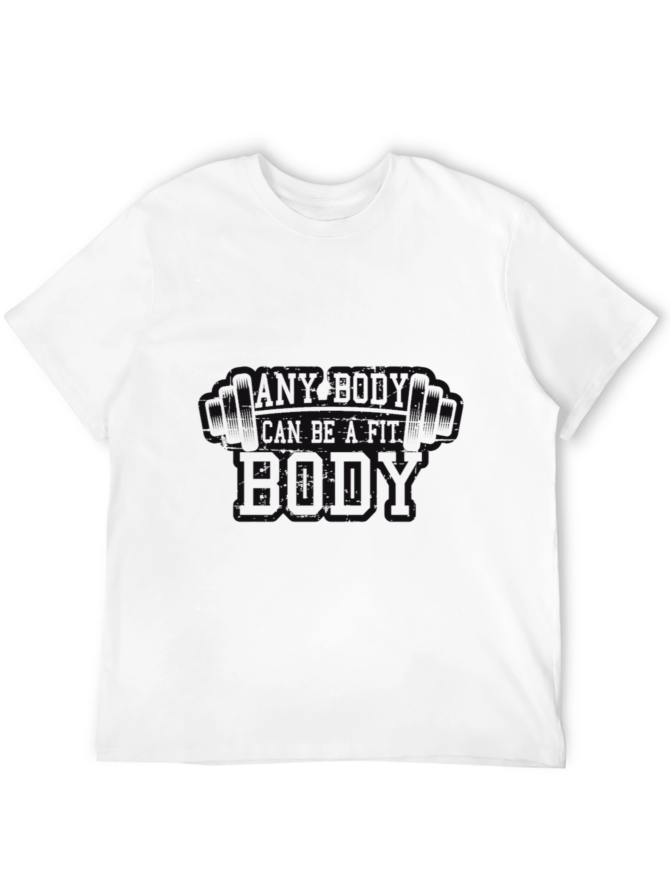 Any Body Can Be A Fit Body Black T-Shirt