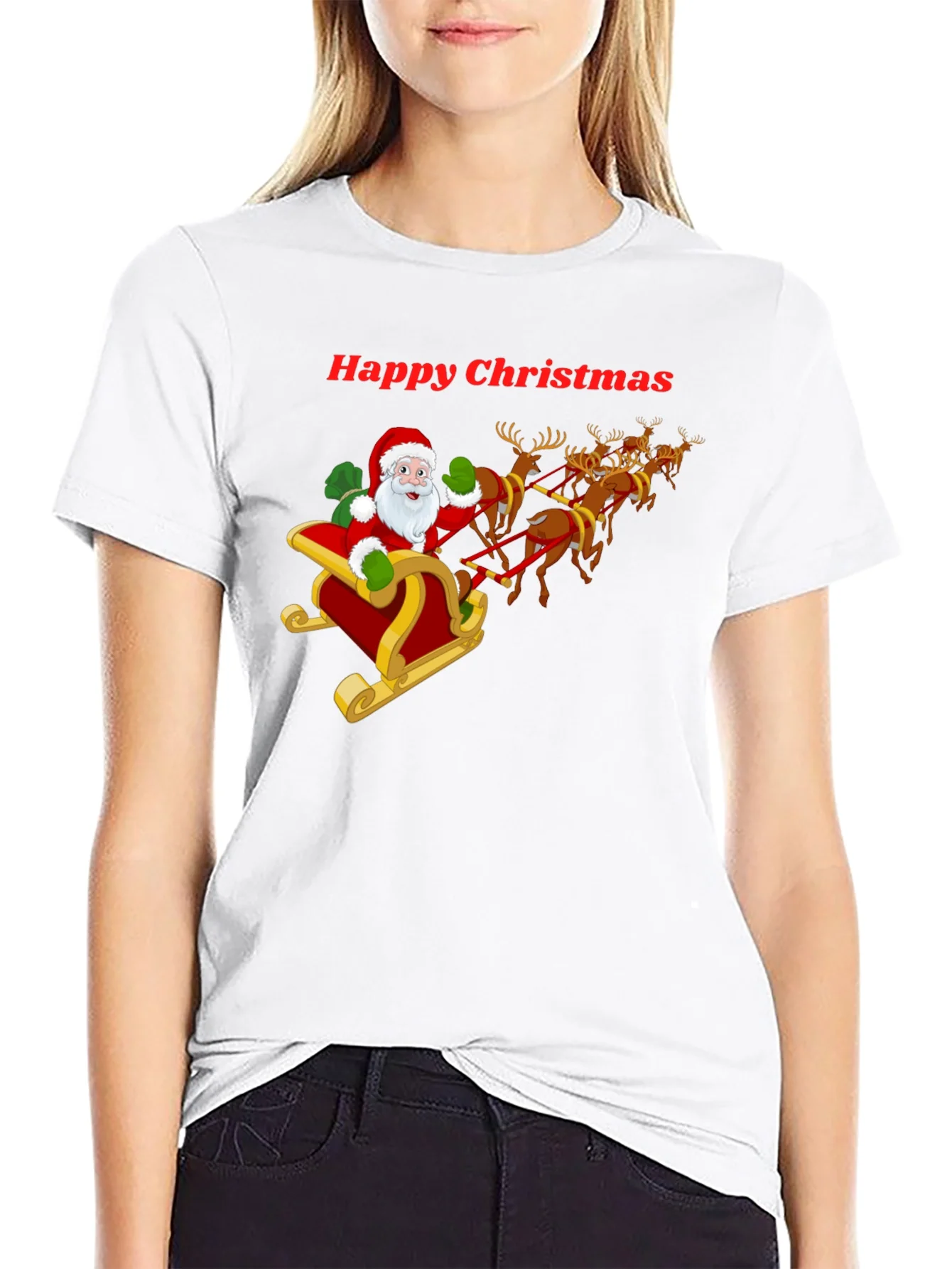 Happy Christmas Santa Sleigh T-Shirt