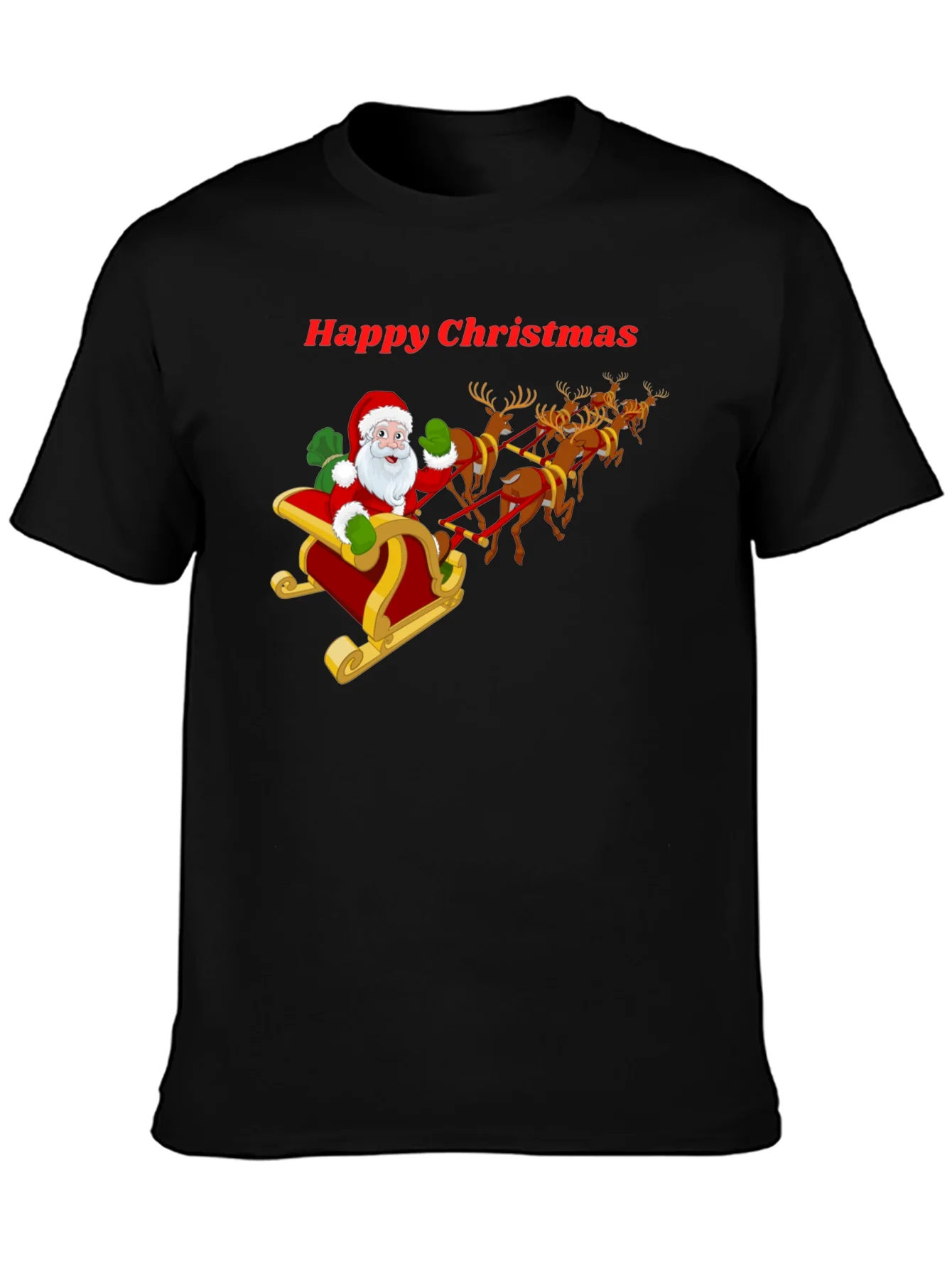 Happy Christmas Santa Sleigh T-Shirt