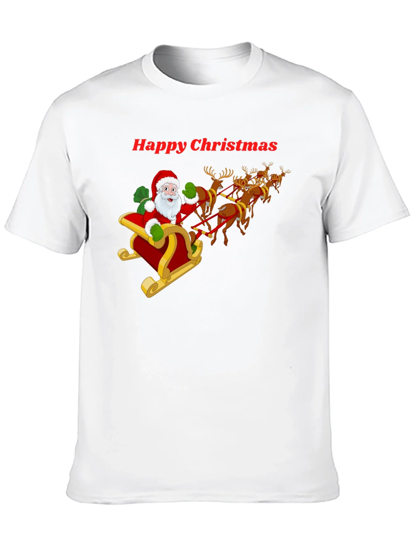 Happy Christmas Santa Sleigh T-Shirt
