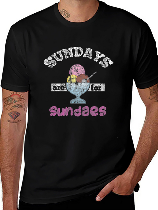 Sundays are for Sundaes T-Shirt - Ice Cream Graphic Tee