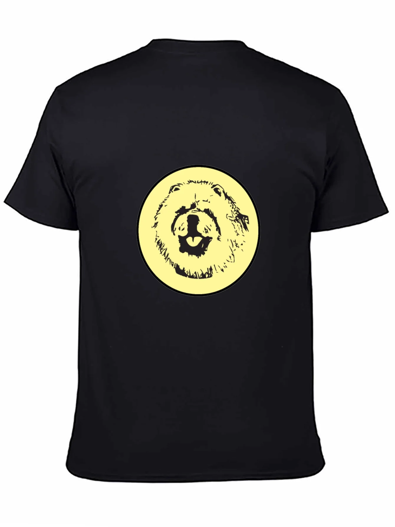 Black T-Shirt with Dog Design