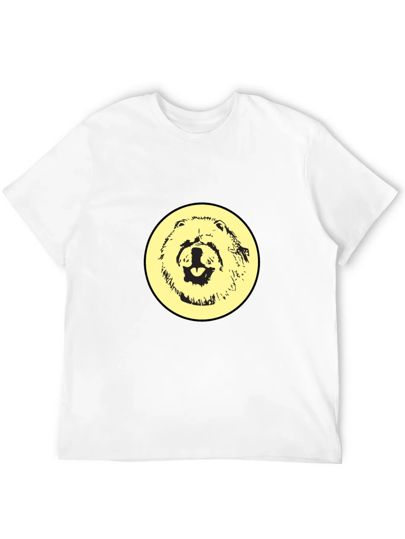 Black T-Shirt with Dog Design