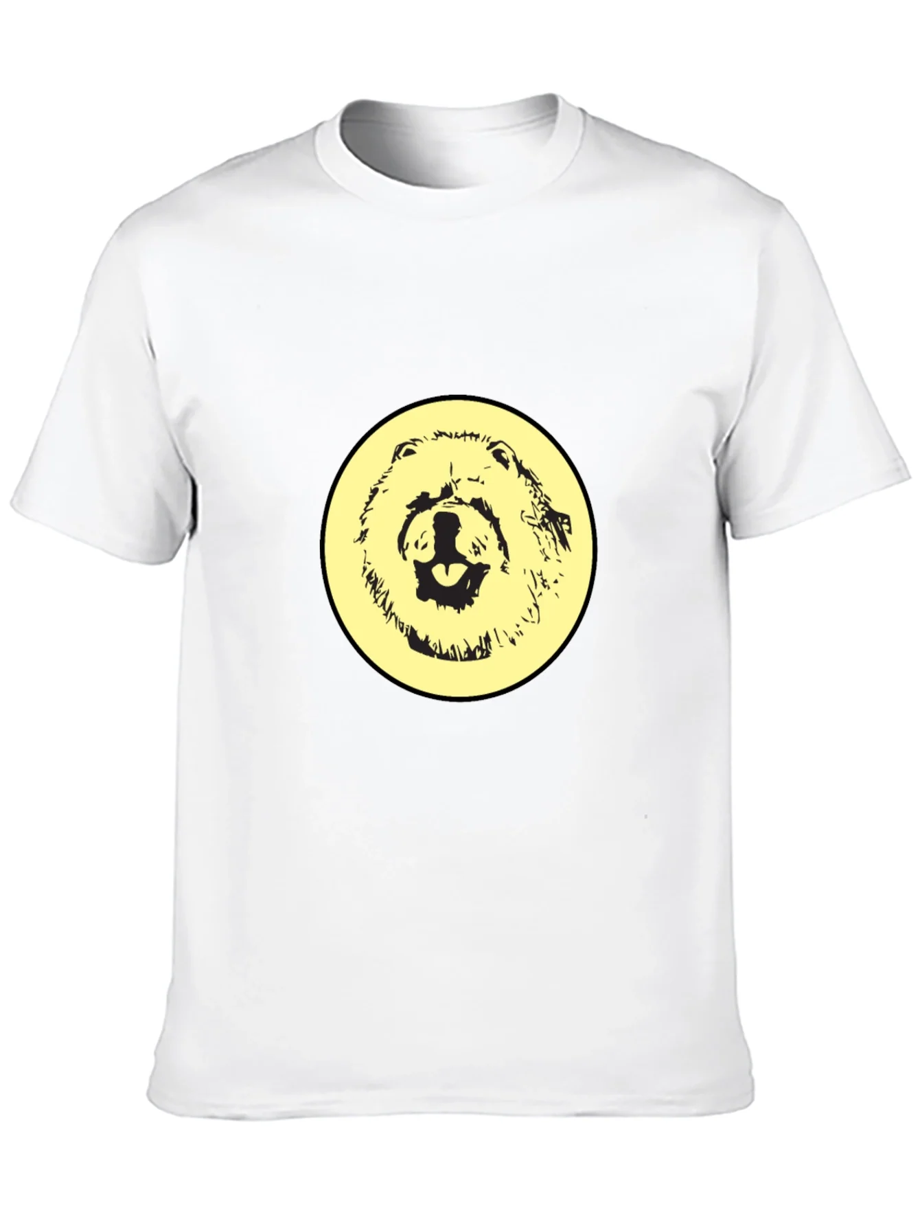 Black T-Shirt with Dog Design