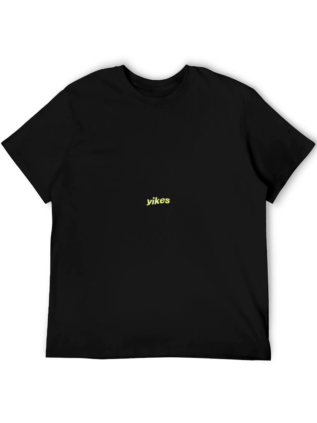 Yikes Black T-Shirt - Casual Cotton Tee